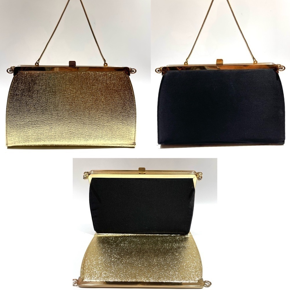 🔥 Lowy & Mund Vintage Convertible Clutch Purse Black Gold